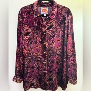 Johnny Was Velvet Button Up